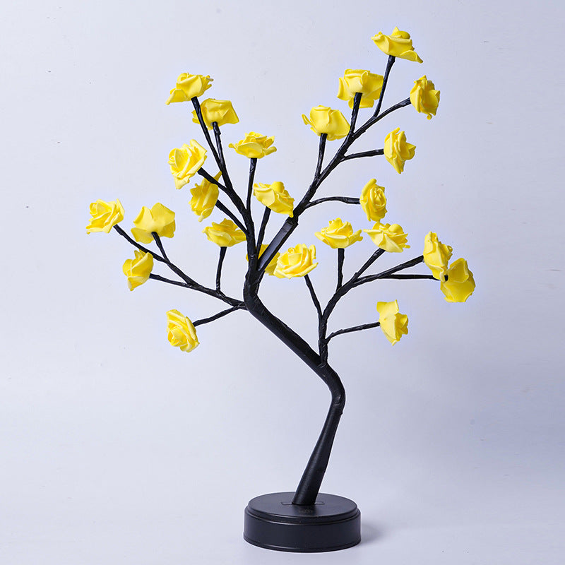 Candeeiro Árvore de Rosas LED – Luz de Mesa USB para Decoração & Presente