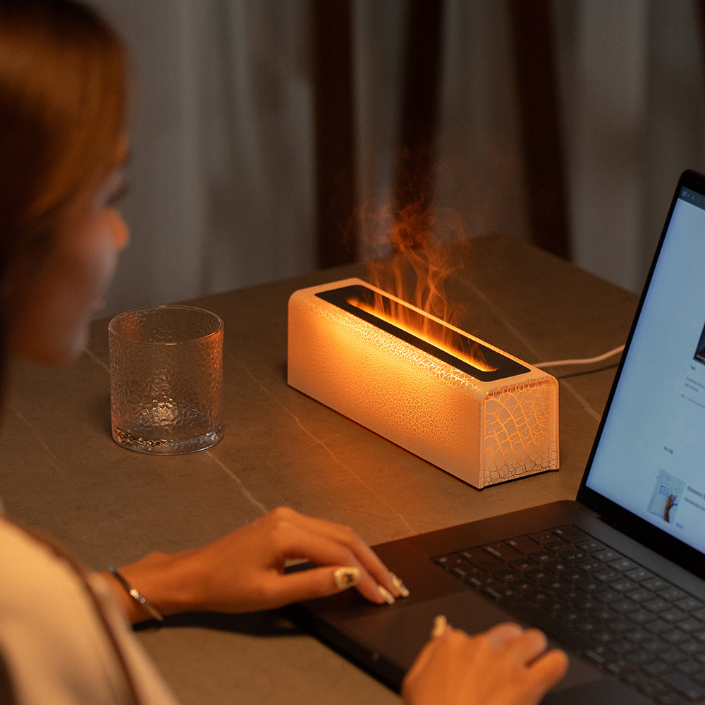 Humidificador Chama de Lava USB – Aromaterapia & Ambiente Colorido para Casa