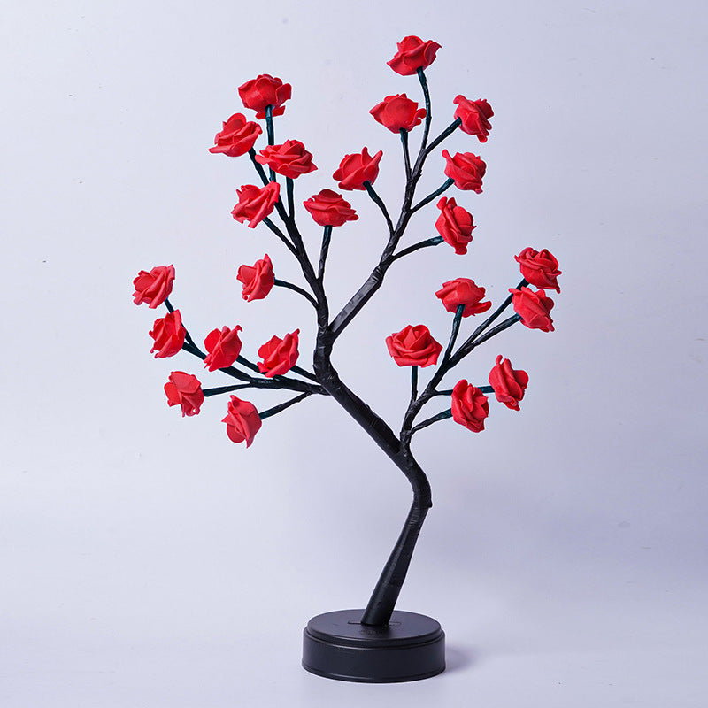 Candeeiro Árvore de Rosas LED – Luz de Mesa USB para Decoração & Presente