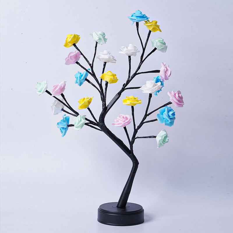 Candeeiro Árvore de Rosas LED – Luz de Mesa USB para Decoração & Presente