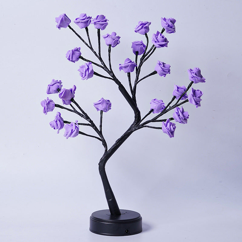 Candeeiro Árvore de Rosas LED – Luz de Mesa USB para Decoração & Presente