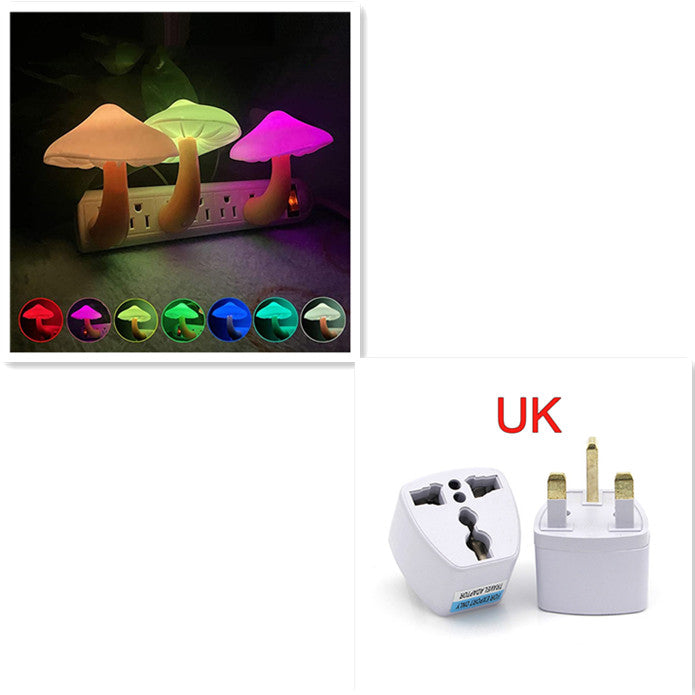 Candeeiro Cogumelo LED com Sensor | Luz Noturna Mágica