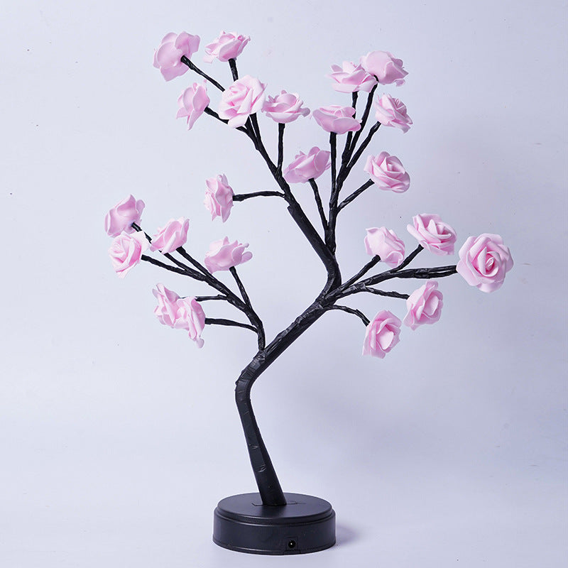 Candeeiro Árvore de Rosas LED – Luz de Mesa USB para Decoração & Presente