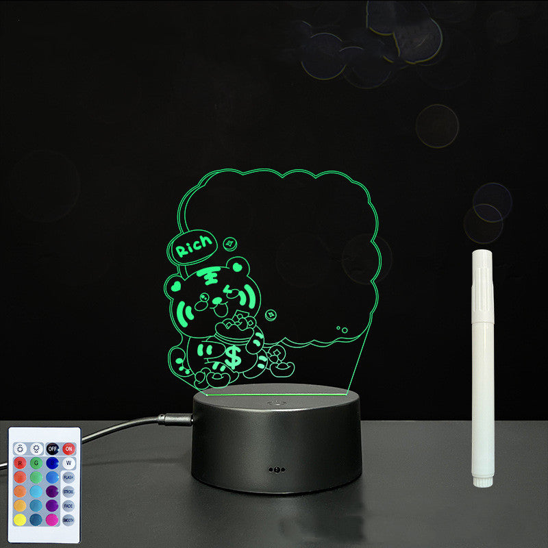 Quadro LED Acrílico 3D para Mensagens – Escreve, Apaga e Ilumina com Estilo