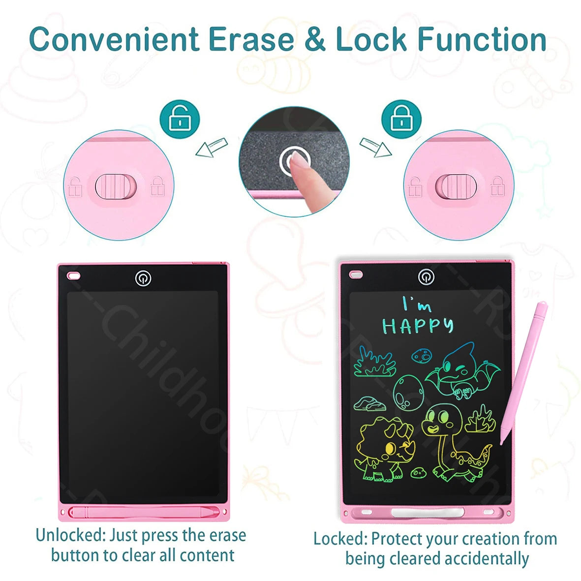 Tablet LCD de Escrita 8.5" – Desenho & Aprendizagem para Crianças | Ecológico & Portátil