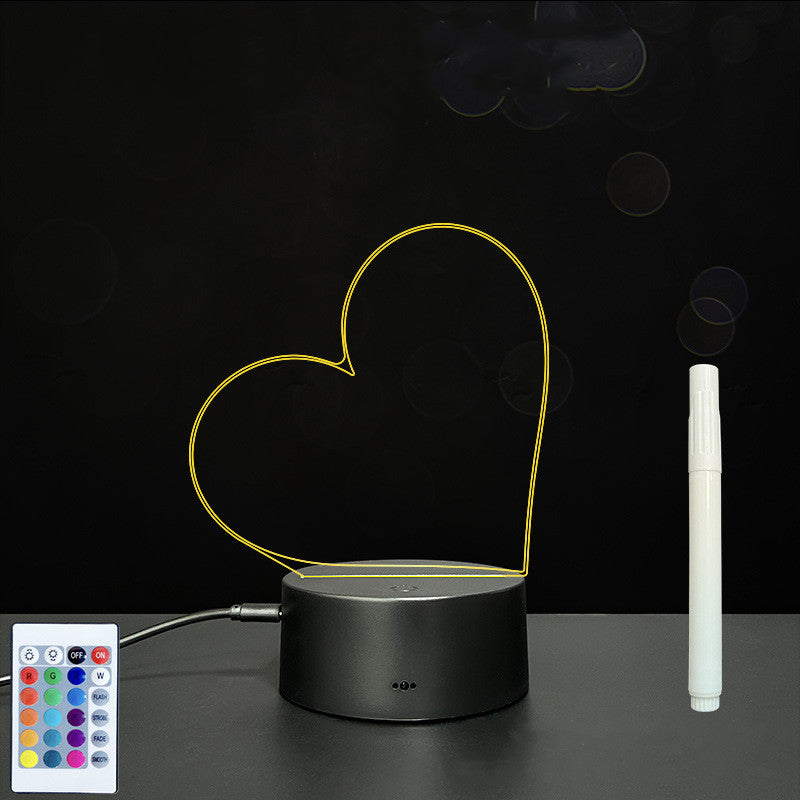 Quadro LED Acrílico 3D para Mensagens – Escreve, Apaga e Ilumina com Estilo