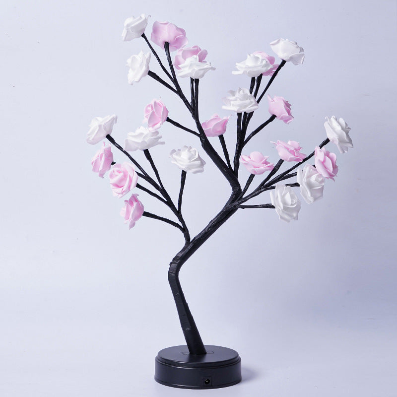 Candeeiro Árvore de Rosas LED – Luz de Mesa USB para Decoração & Presente