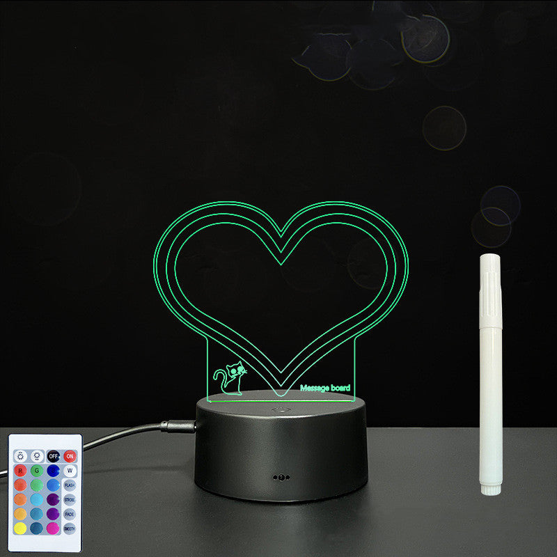 Quadro LED Acrílico 3D para Mensagens – Escreve, Apaga e Ilumina com Estilo