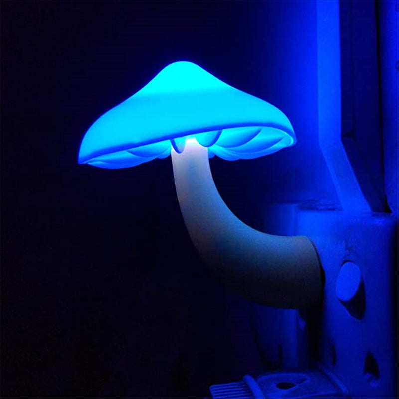Candeeiro Cogumelo LED com Sensor | Luz Noturna Mágica