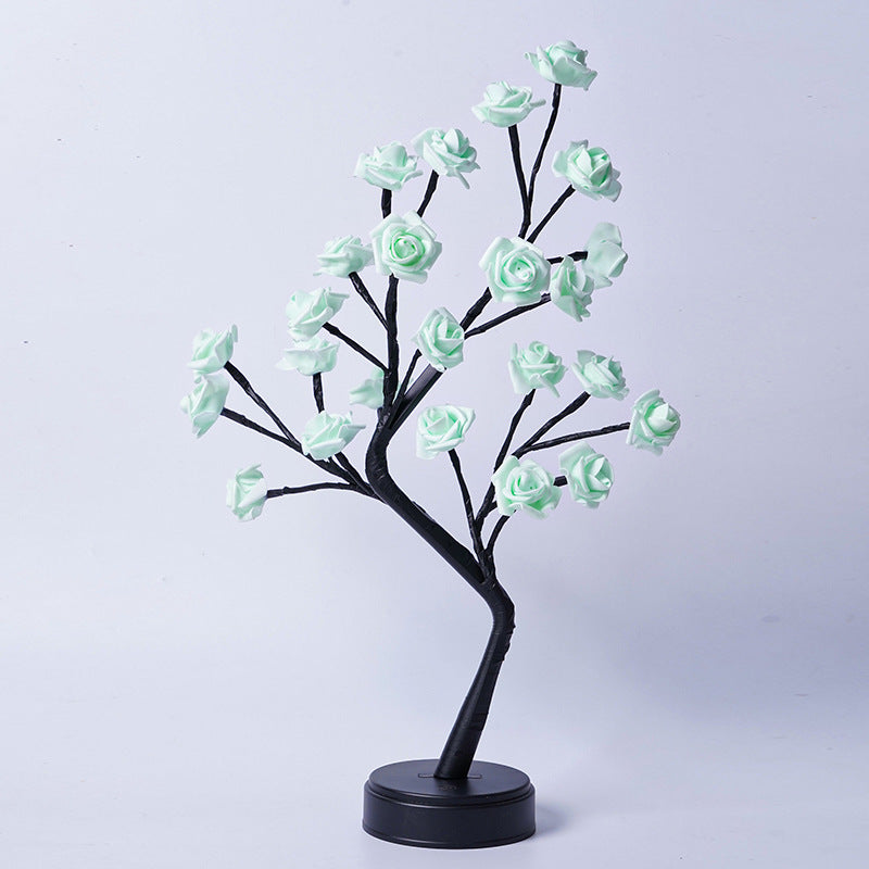 Candeeiro Árvore de Rosas LED – Luz de Mesa USB para Decoração & Presente