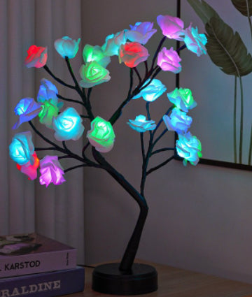 Candeeiro Árvore de Rosas LED – Luz de Mesa USB para Decoração & Presente
