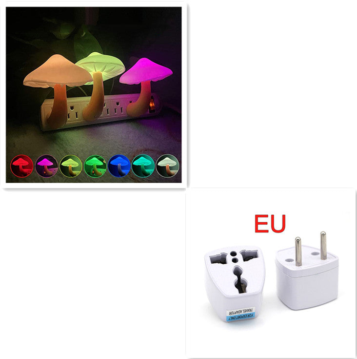 Candeeiro Cogumelo LED com Sensor | Luz Noturna Mágica